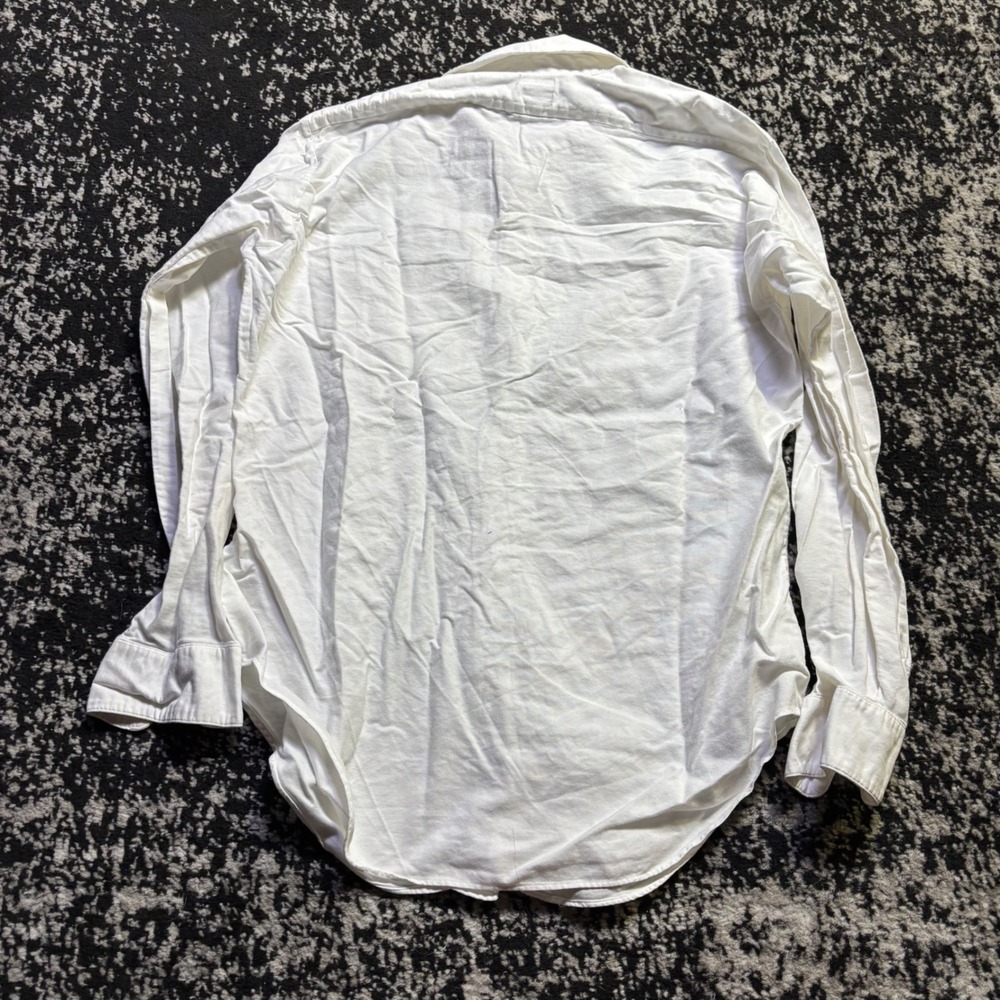 Vintage 60s Arrow Gordon Oxford Shirt Mens White Cotton Button Down USA Made - Picture 2 of 8